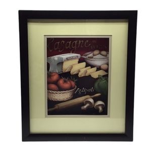 Lasagna 2x Matted 10"x12" Black Ornate Framed Art Print by Brissonnet Daphne